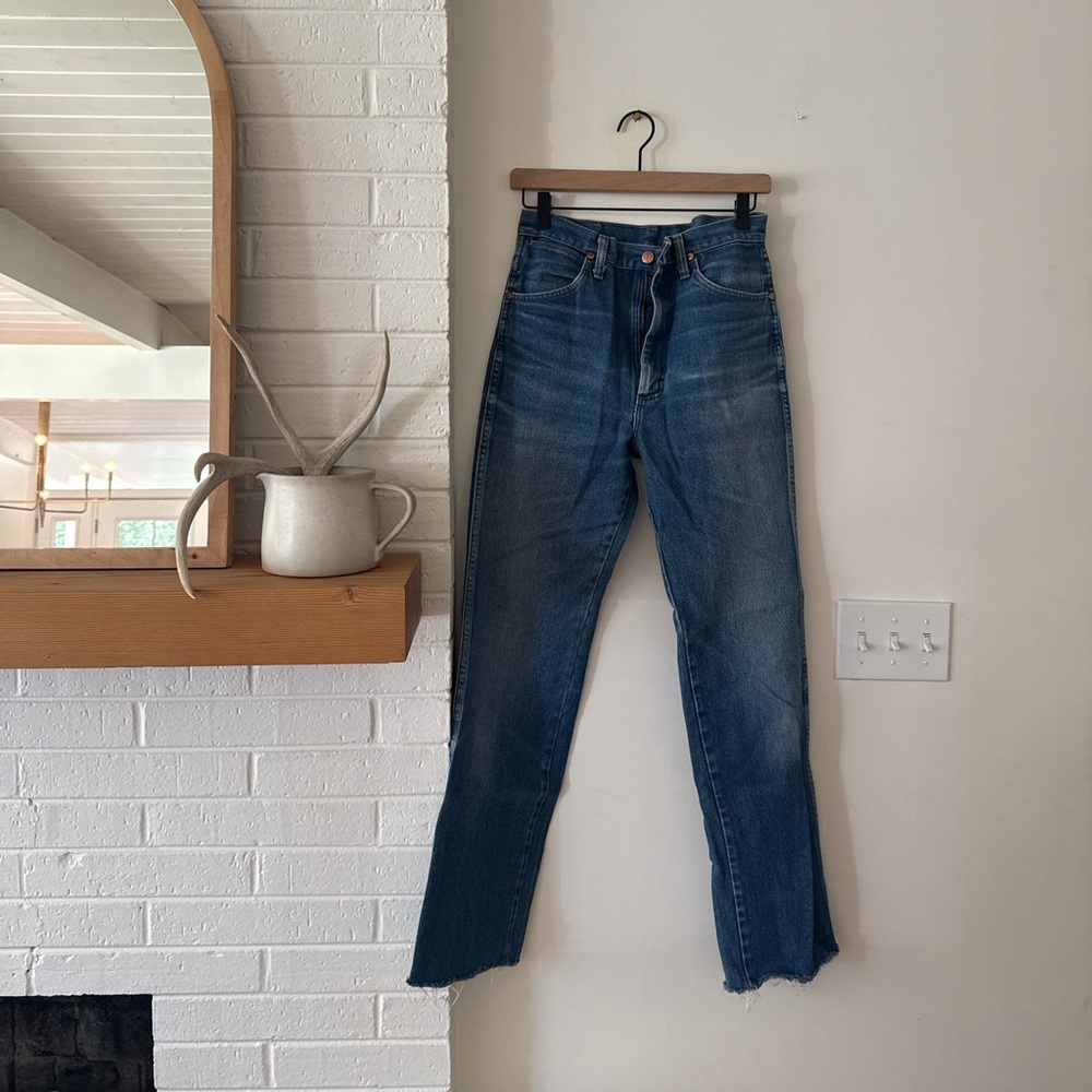 VINTAGE Wrangler Straight Leg Blue Jeans